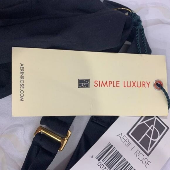 Aerin Rose Womens Jet Black Wrap Banded Fixed Triangle Bikini Top Size XS - Picture 7 of 9